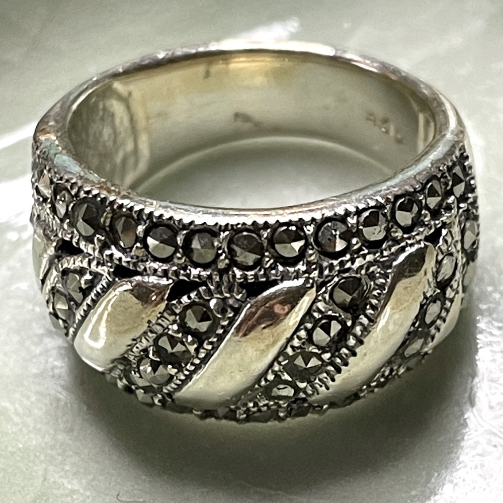 Sterling Silver and Marcasite Band